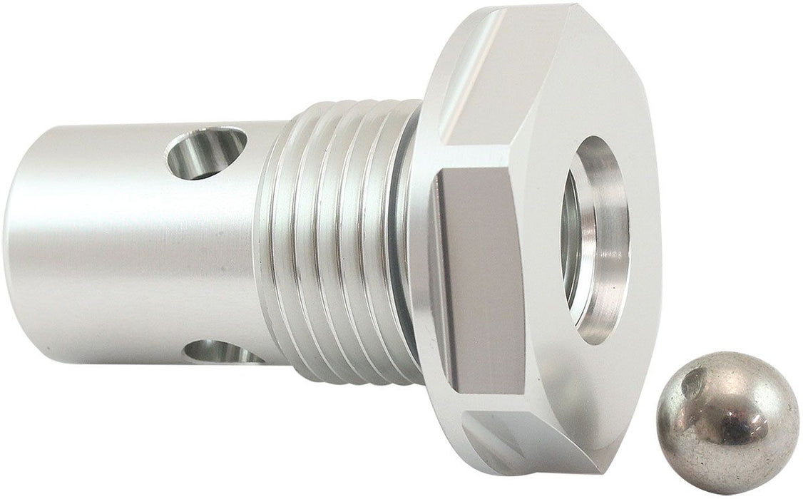 Roll Over Valve -10ORB - Silver Finish -10 Male ORB to -6 Female ORB
