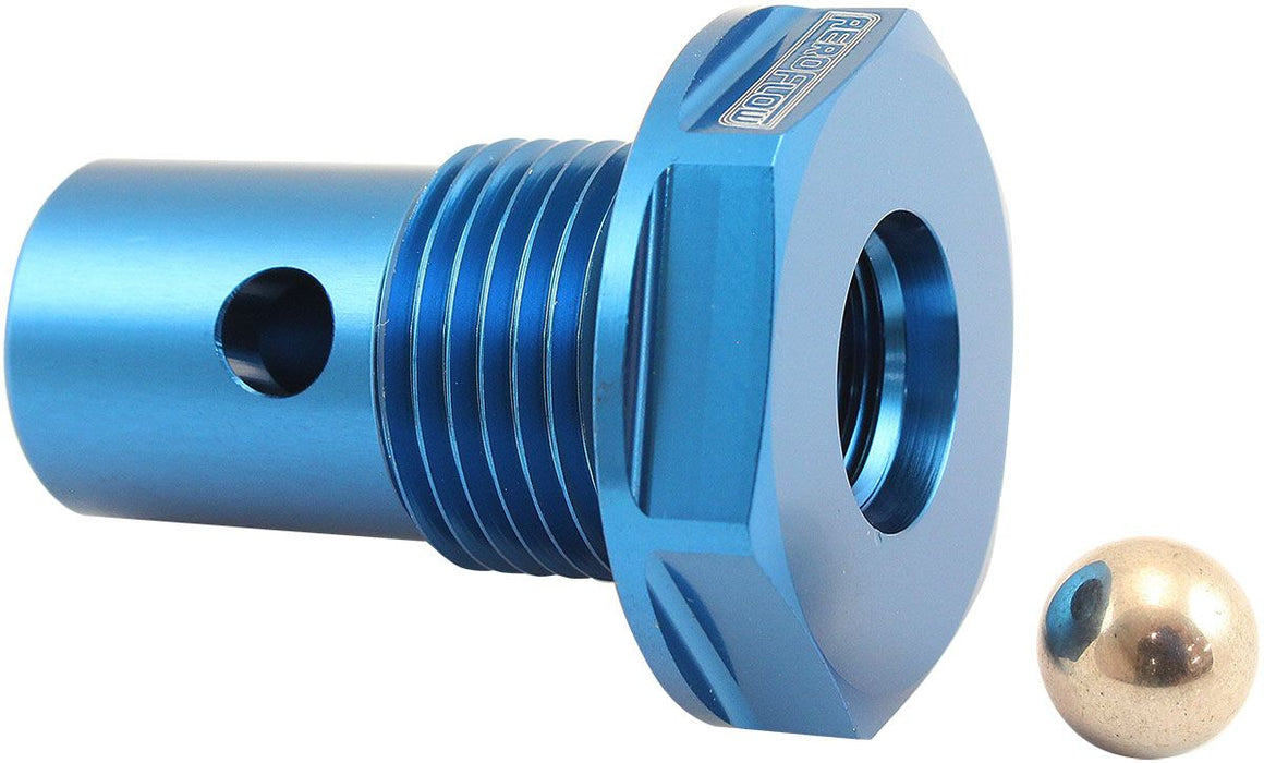 Roll Over Valve -10ORB - Blue Finish -10 Male ORB to -6 Female ORB