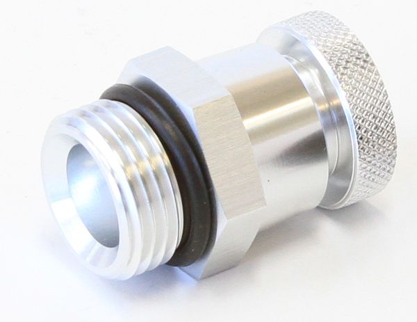 Universal Drain Valve -10 ORB Silver Finish With 1/8" NPT Female Thread For Remote Draining