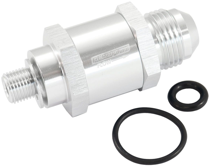 EFI Fuel Pump Check Valve -8AN (M10 x 1.00mm)   Silver Finish