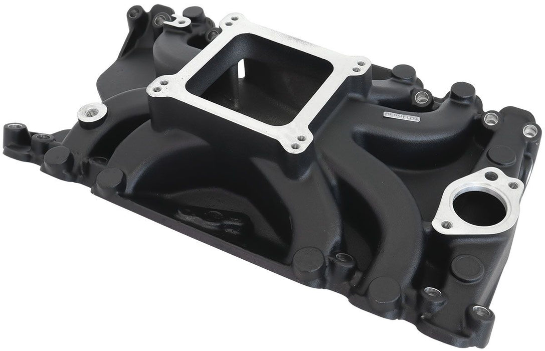 Holden 253-308 Low-Rise Single Plane Intake Manifold, Black Finish  Idle - 5500 RPM, Square Bore Carburettor Pad, Non-EGR