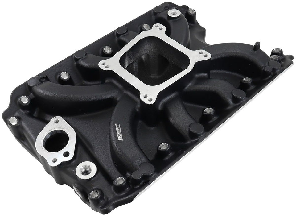 Holden 304 Low-Rise Single Plane Intake Manifold, Black Finish  1500 - 6500 RPM, Square Bore Carburettor Pad, Non-EGR