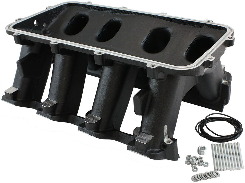 Aeroflow Hi Rise NON-EFI GM LS Rectangle Port Intake ManifoldBase, Black Finish Suit Modular Intake Manifolds