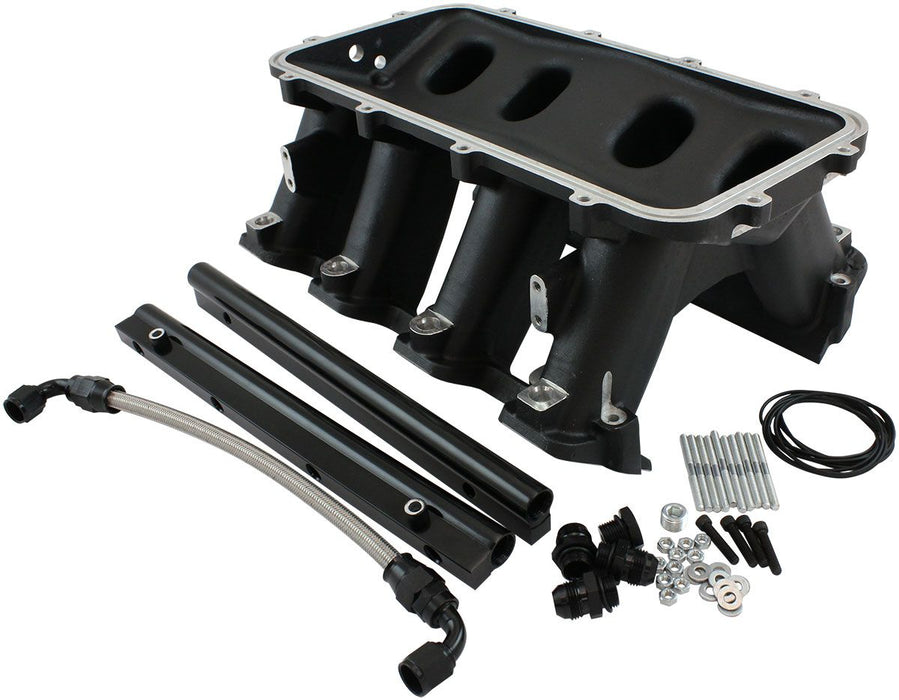 Aeroflow Hi Rise EFI GM LS Rectangle Port Intake ManifoldBase, Black Finish Suit Modular Intake Manifolds