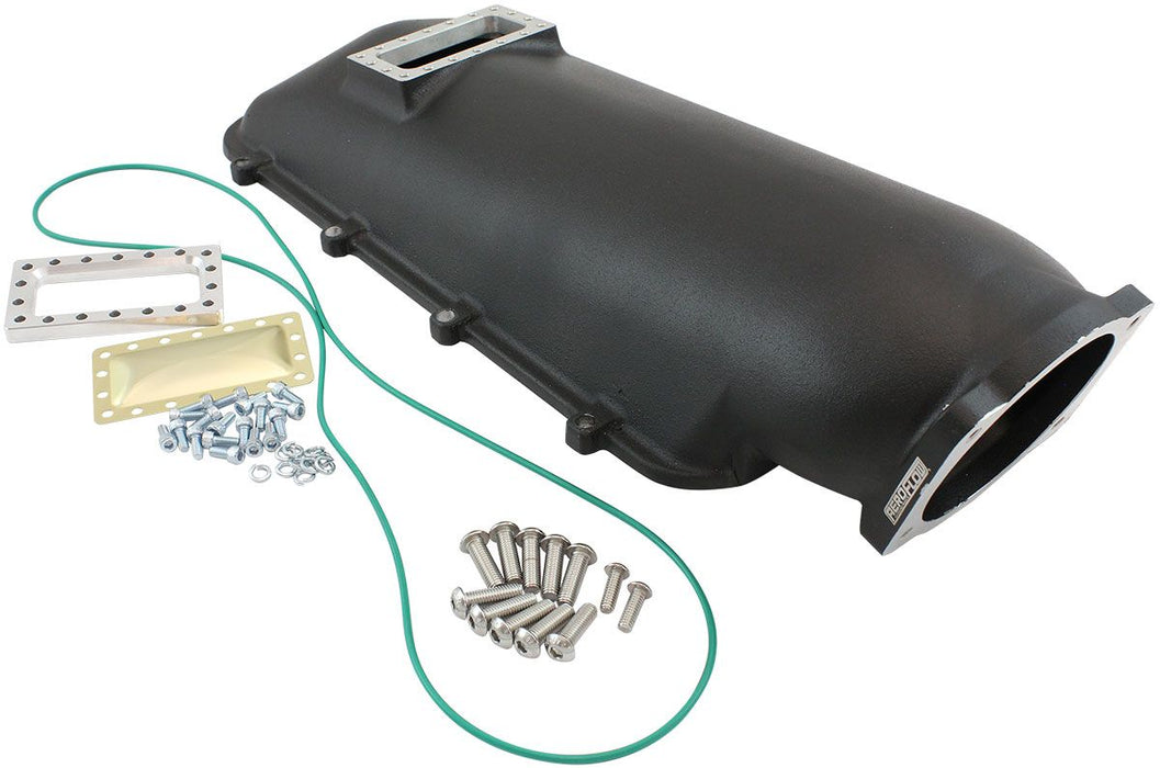 Top Plate with 4 Bolt Throttle Body Flange For Modular Intake Manifolds, Black Finish  Suit 102mm/105mm Throttle Body