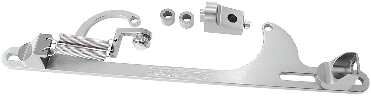 Billet Throttle Cable Bracket 4150 Style   Silver Finish