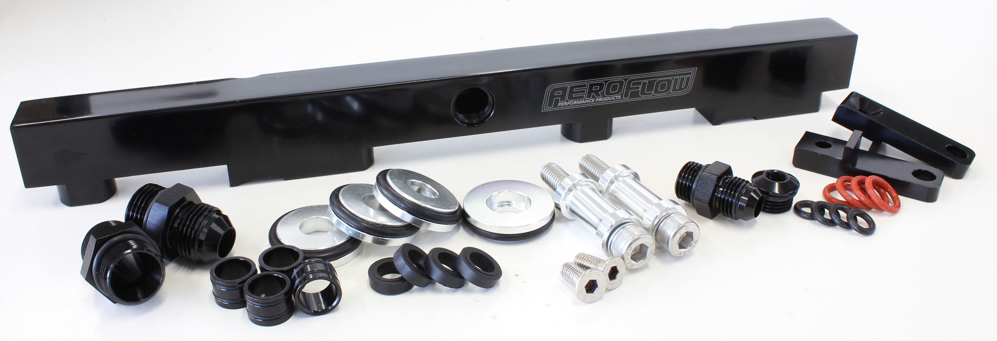 Nissan S13 SR20 BilletEFI Fuel Rail - Black Suit 14mm Full Length Fuel Injectors, -8ORB Ports