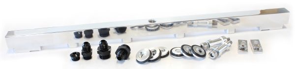 Nissan RB25 Billet EFIFuel Rail - Polished Suit 14mm 3/4" Length and FullLength Fuel Injectors, -8ORB Ports