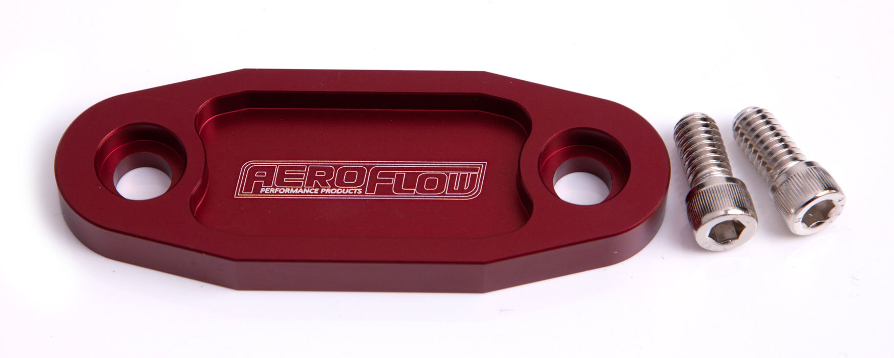Billet Fuel Pump Block-Off Plate - Red  Suit Ford 302-351C
