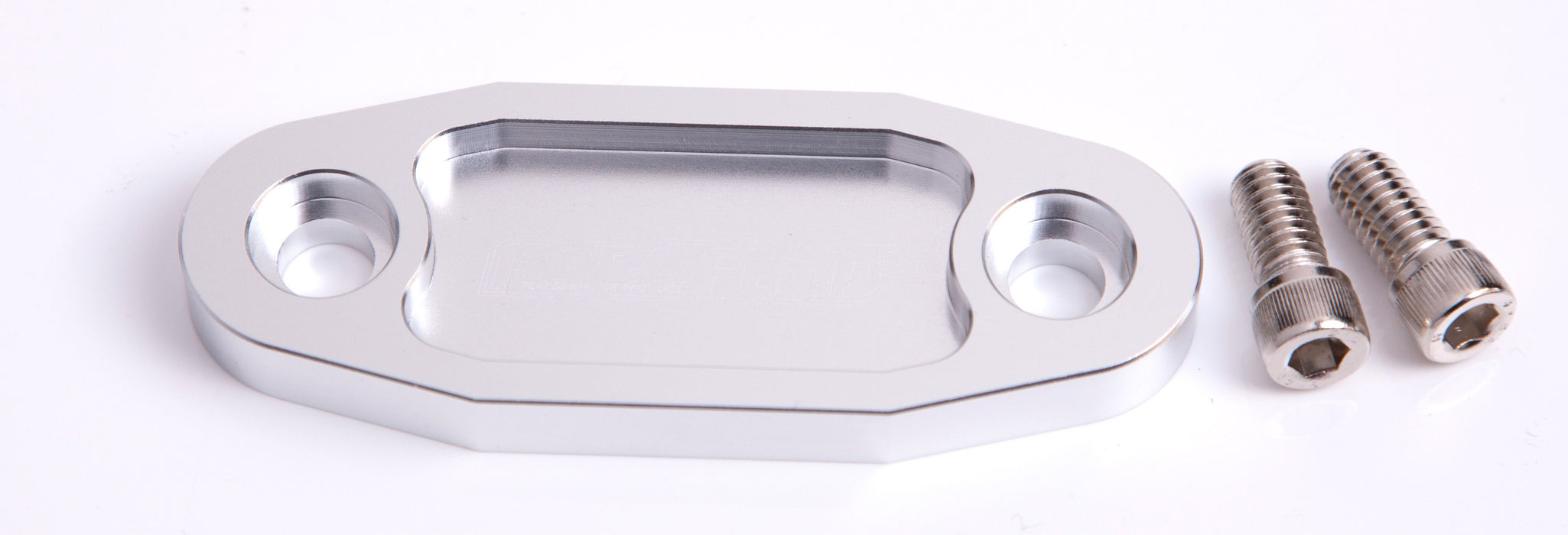 Billet Fuel Pump Block-Off Plate - Silver  Suit Ford 302-351C