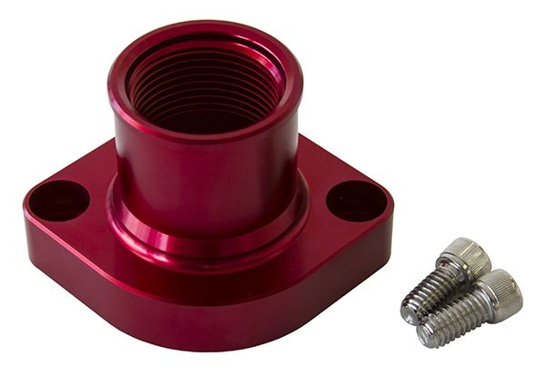 Ford Cleveland Billet Thermostat Housing - Red  Suit Ford 302-351C in Straight up Position