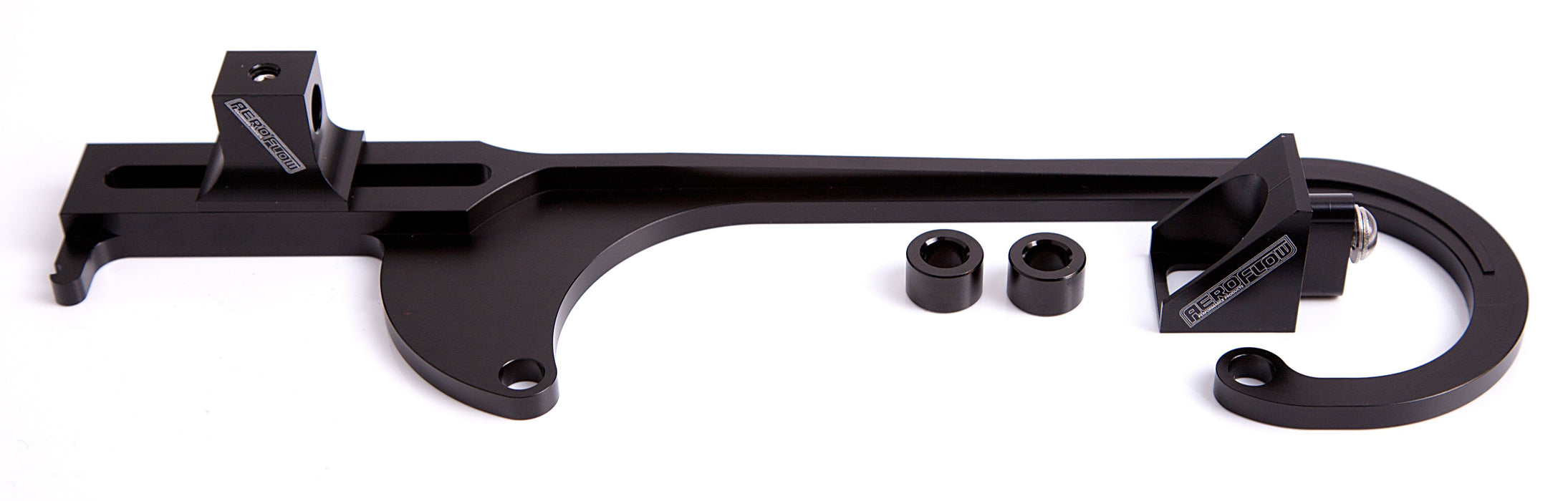Billet Throttle Cable Bracket 4150 Style   Black Finish Return spring bracket part number AF64-2031BLK sold separately.