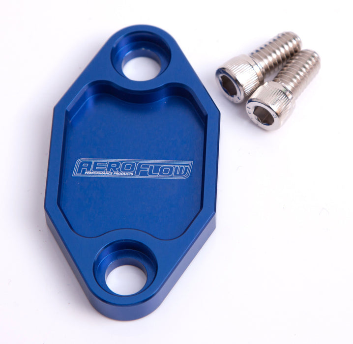 Billet Fuel Pump Block-Off Plate - Blue  Suit Holden