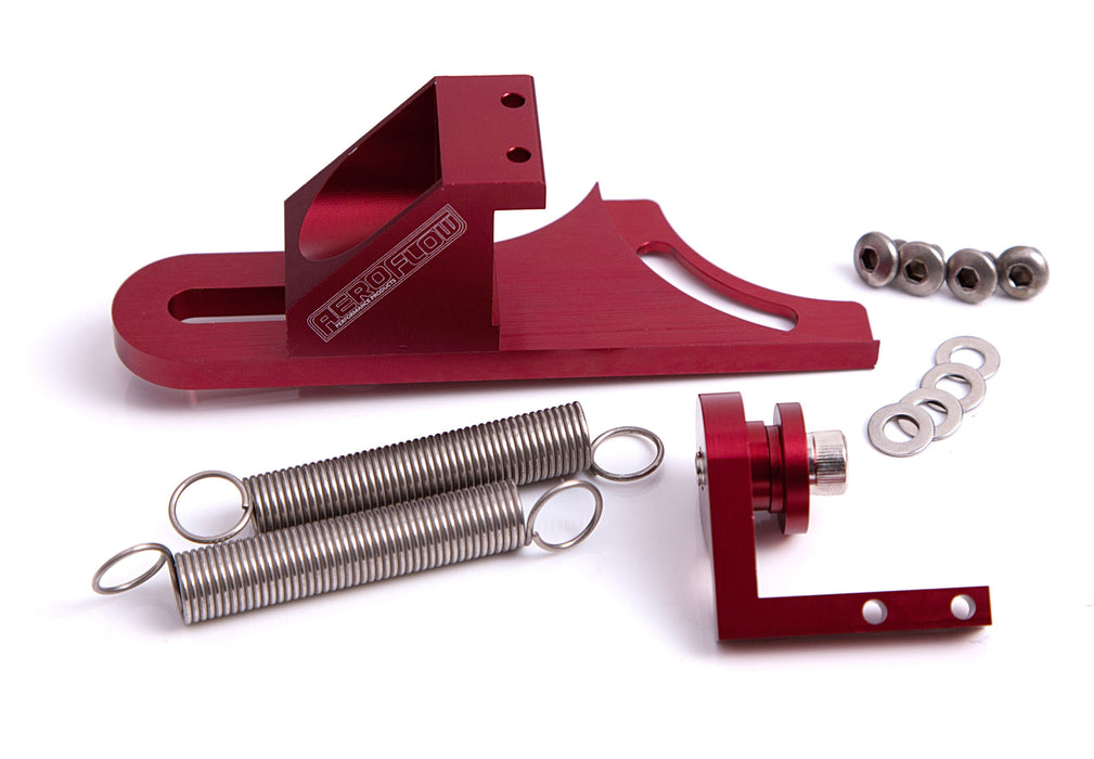 Billet Return Spring Assembly 4150 Style   Red Finish Suits throttle cable bracket part number AF64-2026R sold separately.