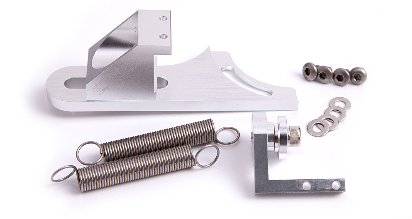 Billet Return Spring Assembly 4150 Style   Silver Finish Suits throttle cable bracket part number AF64-2026S sold separately.