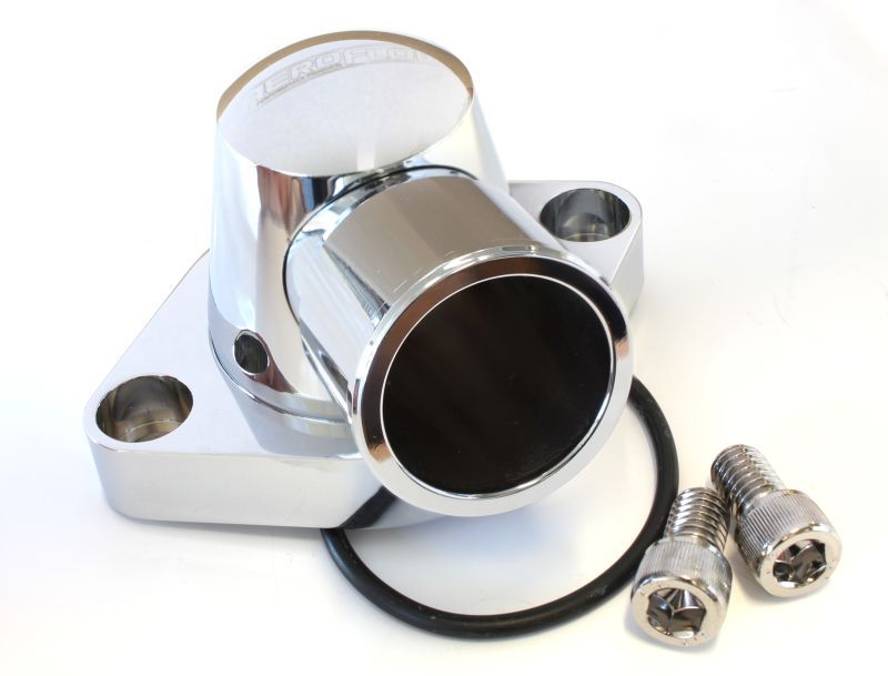 Billet Thermostat Housing - Chrome  Suit SB, BB Chevy, (Swivel)