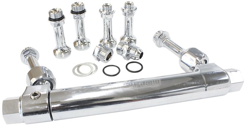 Adjustable Billet Fuel Log   Chrome Finish