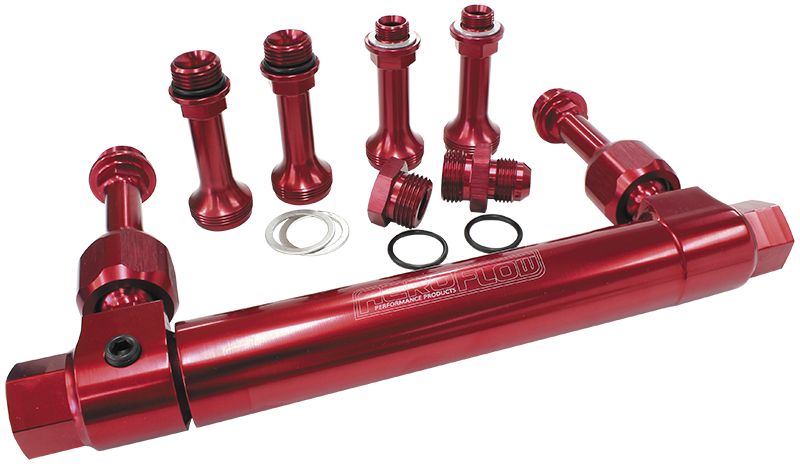 Adjustable Billet Fuel Log  Red Finish