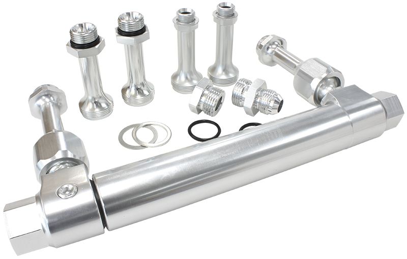 Adjustable Billet Fuel Log   Silver Finish