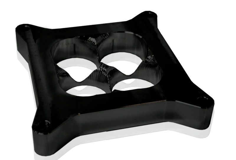 1" Tapered High Velocity Carburettor Spacer  Black Finish. Suit 4150 Style Flange