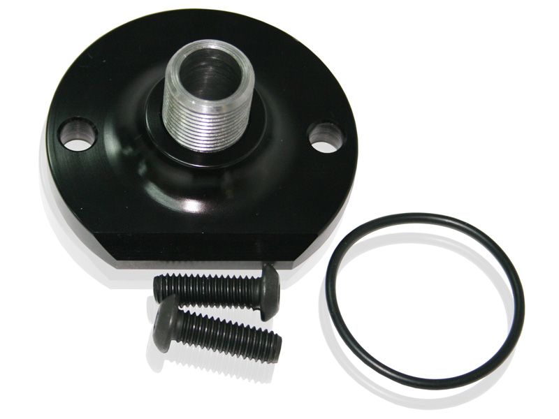 Billet Oil Bypass Eliminator Mount - Black  Suit Small Block Chevy