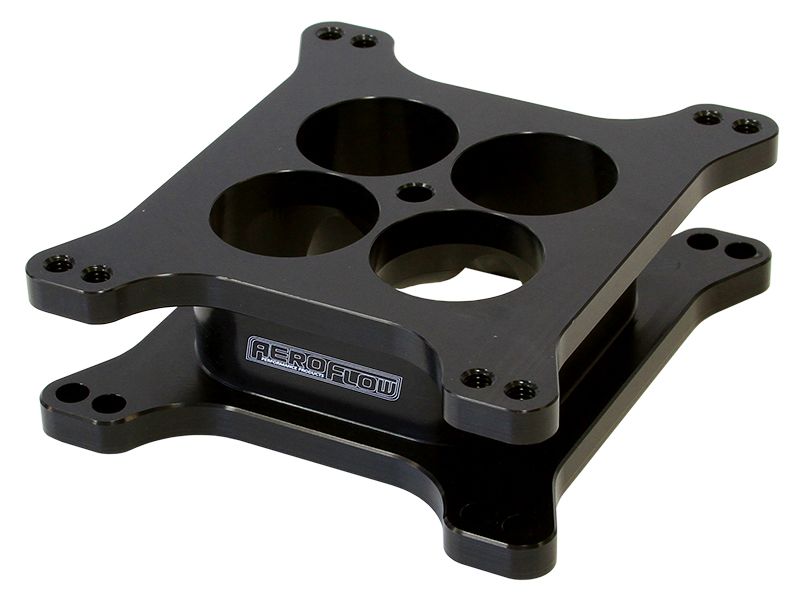 2" Tapered High Velocity Carburettor Spacer  Black Finish. Suit 4150 Style Flange