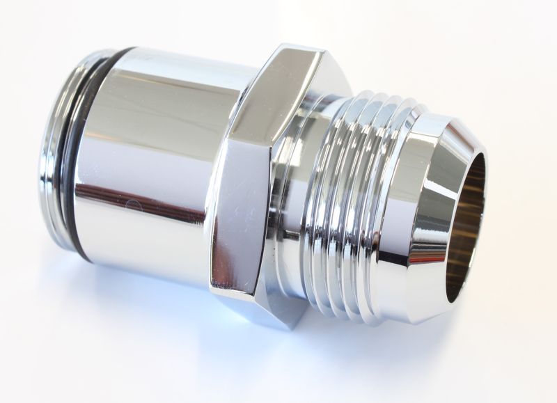 '-16 AN Water Neck Adapter - Chrome  Suits 360° Swivel Aeroflow Water Necks
