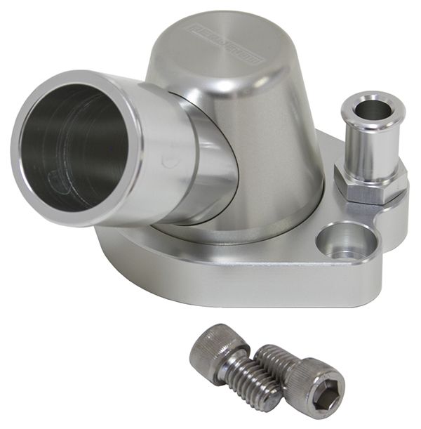 Billet Thermostat Housing - Silver   Suit Holden 253-308, with optional heater outlet, Swivel