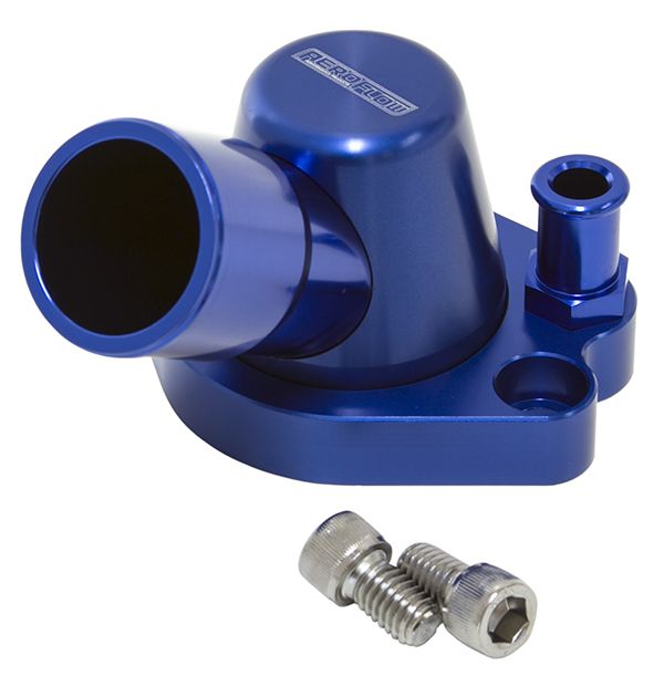 Billet Thermostat Housing - Blue  Suit Holden 253-308, with optional heater outlet,
