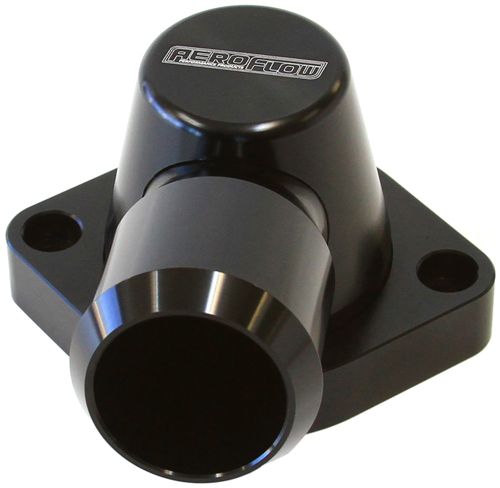 Billet Swivel Thermostat Housing - Black Finish  Suits GM LS1 & LS2. Housing is designed to suit LS2 thermostat.
