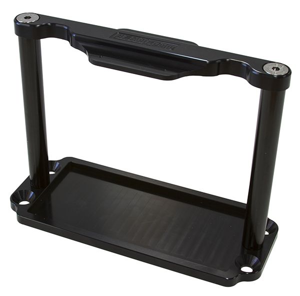 Aeroflow Billet Aluminium Battery Trays Suit Odyssey ODPC680 battery, Black finish
