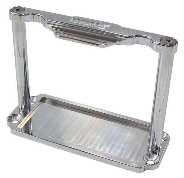 Aeroflow Billet Aluminium Battery Trays Suit Odyssey ODPC680 battery, Polished finish