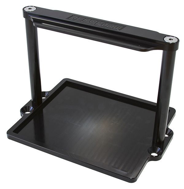 Aeroflow Billet Aluminium Battery Trays Suit Odyssey ODPC1200 battery, Black finish