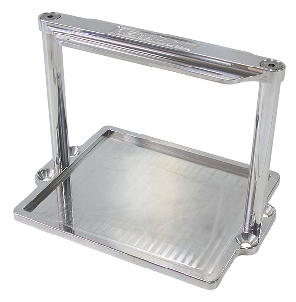 Aeroflow Billet Aluminium Battery Trays Suit Odyssey ODPC1200 battery, Polished finish