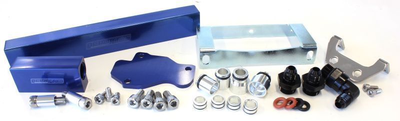 Mazda Series 6,7,8 13BBillet EFI Fuel Rails - Blue Suit 14mm Full Length Fuel Injectors, -8ORB Ports