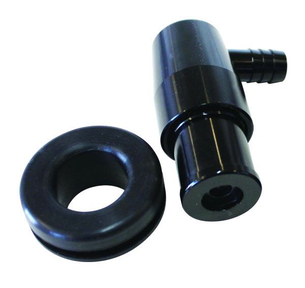 Billet PCV Valve with 3/8" Barb  Black Finish.