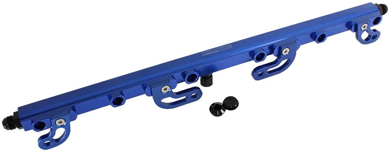 Ford FG Barra 4.0L DOHC Turbo Billet EFI Fuel Rail - Blue Suit14mm 3/4" Length Fuel Injectors, -8ORB Ports