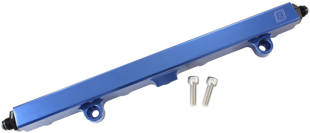 Honda K20 and K24 Billet EFI Fuel Rail - Blue Suit 14mm Full Length Fuel Injectors, -8ORB Ports