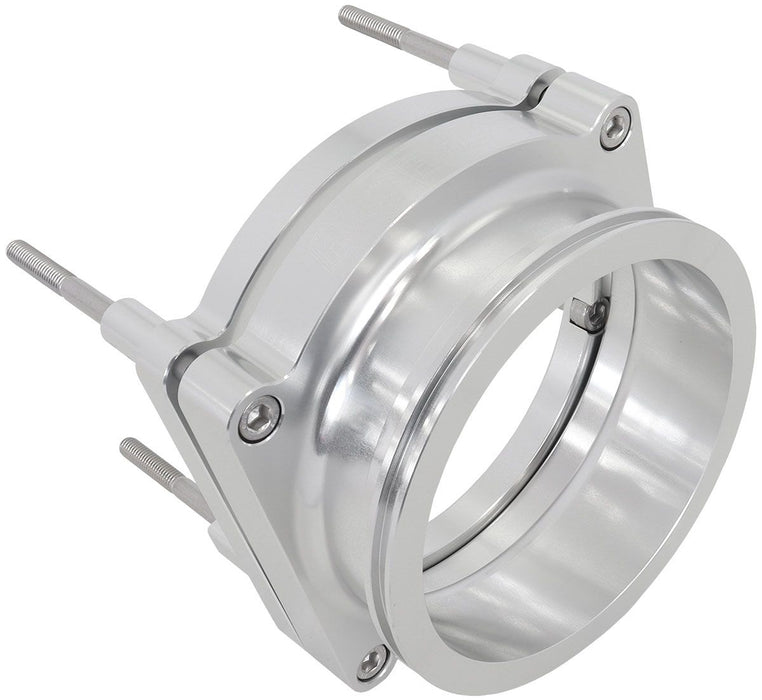 GM LS Throttle Body Adapter, Silver Finish suits 102mm Fly By Wire and 4" Intercooler Clamp