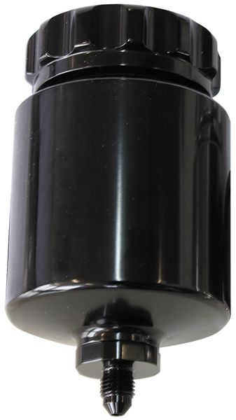 Billet Universal Remote Brake/Clutch Reservoir   Black Finish