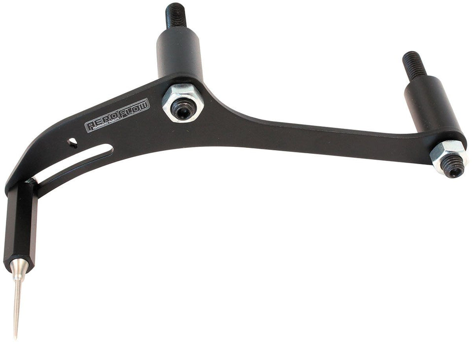 Aeroflow Billet GM LS1 Timing Pointer Suits 6.75" and 7.50" Harmonic Balancer, Black Finish