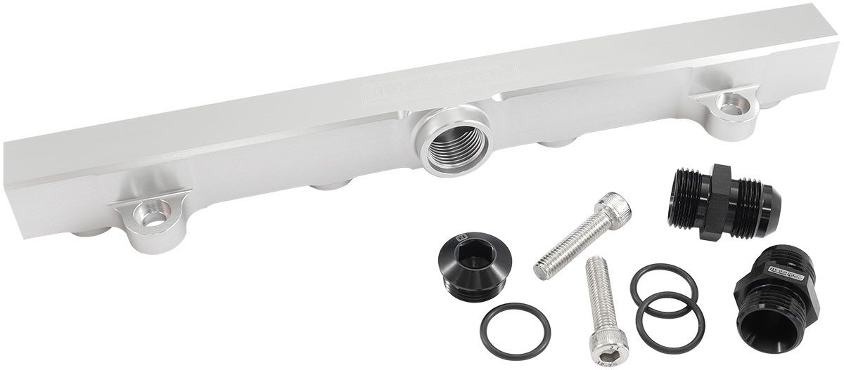 Mitsubishi Evolution 4-9 4G63 Billet EFI Fuel Rails- Silver Suit 14mm Full Length Fuel Injectors, -10ORB Ports