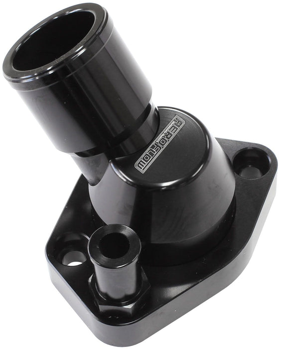 ; Barb included Billet 45° Swivel Thermostat Housing, Black Finish  Suit Ford 289-351W, with -6ORB to 5/8&quot