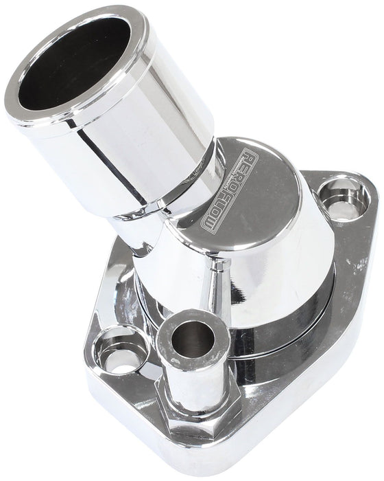 Billet 45° Swivel Thermostat Housing, Chrome Finish  Suit Ford 289-351W, withM16x1.5mm to 5/8" Barb included