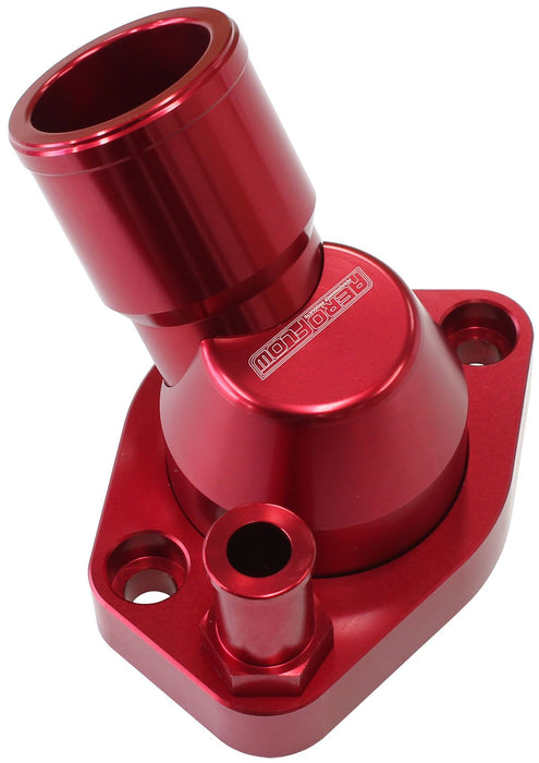 Billet 45° Swivel Thermostat Housing, Red Finish  Suit Ford 289-351W, withM16x1.5mm to 5/8" Barb included