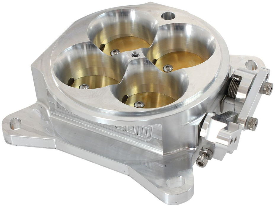 Aeroflow Billet Aluminium 4 Barrel 1375cfm Throttle Body  Natural Finish. Suit 4150/4500
