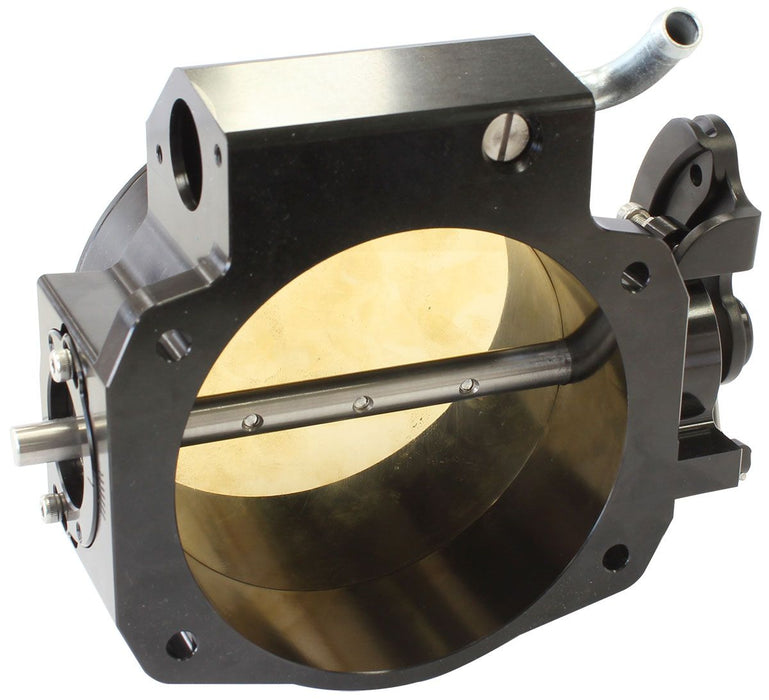 Billet 105mm Throttle Body - Black Finish  Suit GM LS Series. Uses Standard Idle & TPS