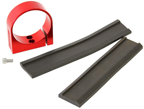 Single Billet Fuel Pump Bracket - Red  Suits Aeroflow/Bosch 044 Fuel Pumps. Can also be used as a 2-5/8" Gauge Holder