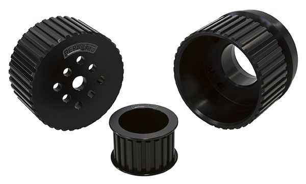 Ford Gilmer Drive Kit (Belt not included) - Black Finish  Suit Ford 289 to 351 Winsdor and 302 to 351 Cleveland, 3 & 4 Bolt Pattern
