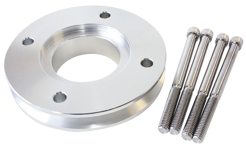 Gilmer V-Groove Adapter - Silver Finish  Suit Holden 253-308 V8 when using AF64-3003 Gilmer Drive Kit